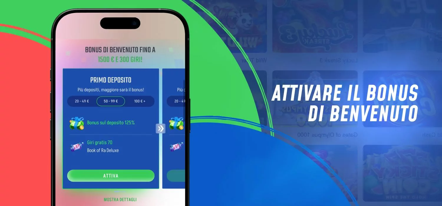 Attivare il bonus di benvenuto